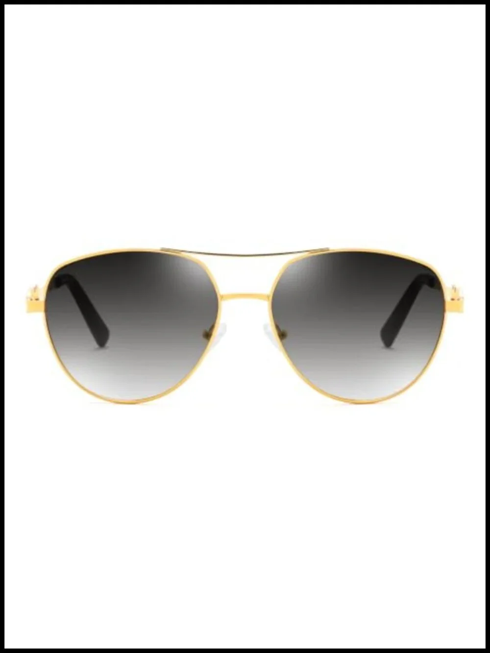 Metal Aviator Sunglasses with UV400 Protection & Gradient Lenses